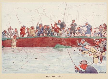 The Last Trout. From The Tattler. Copyright H.M. Bateman Designs, www.hmbateman.com.